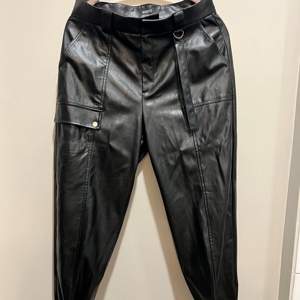 Bardot Black Polly Vegan Leather Pants